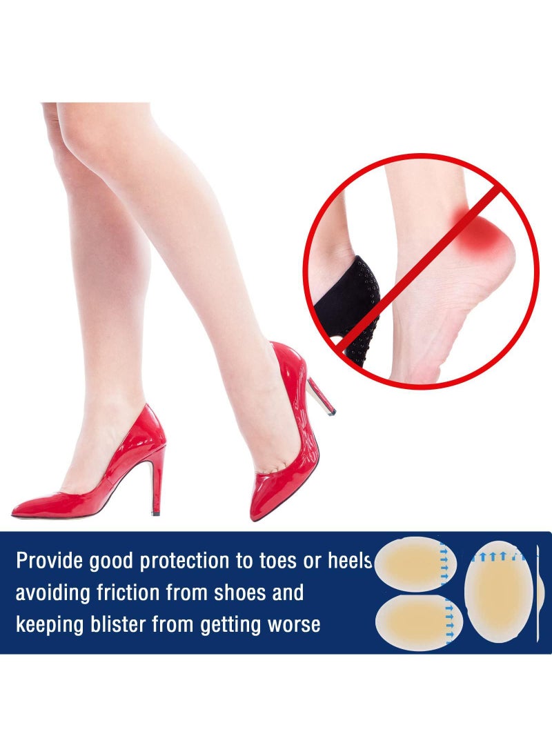 Sweet seven 15 Pcs Heel Bandages for Blisters Gel Heel Sticker Anti-abrasion Foot Sticker Bubble Sticker  Gel Guard Skin Compeed Blister Mix Blister Treatment Patch Advanced Healing Blister Cushions  - Image 3