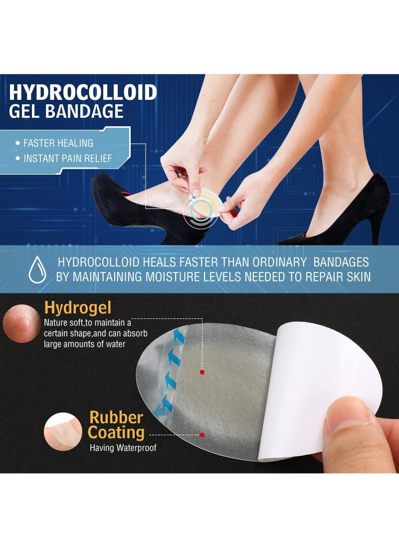 Sweet seven 15 Pcs Heel Bandages for Blisters Gel Heel Sticker Anti-abrasion Foot Sticker Bubble Sticker  Gel Guard Skin Compeed Blister Mix Blister Treatment Patch Advanced Healing Blister Cushions  - Image 2