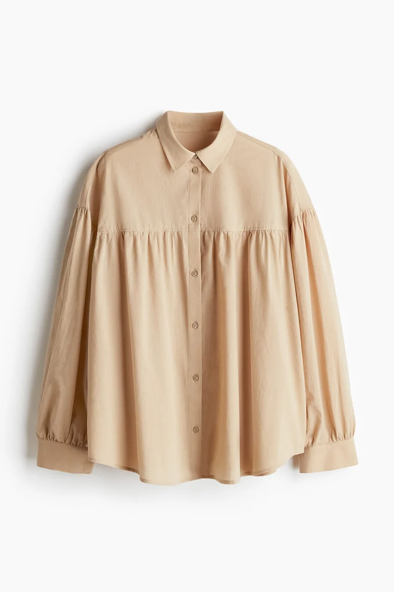 اتش اند ام قميص قطني فضفاض