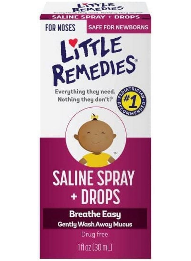 Little Remedies Little Noses Saline Spray Drops, 1 Fl Oz, Pack Of 2  - Image 2