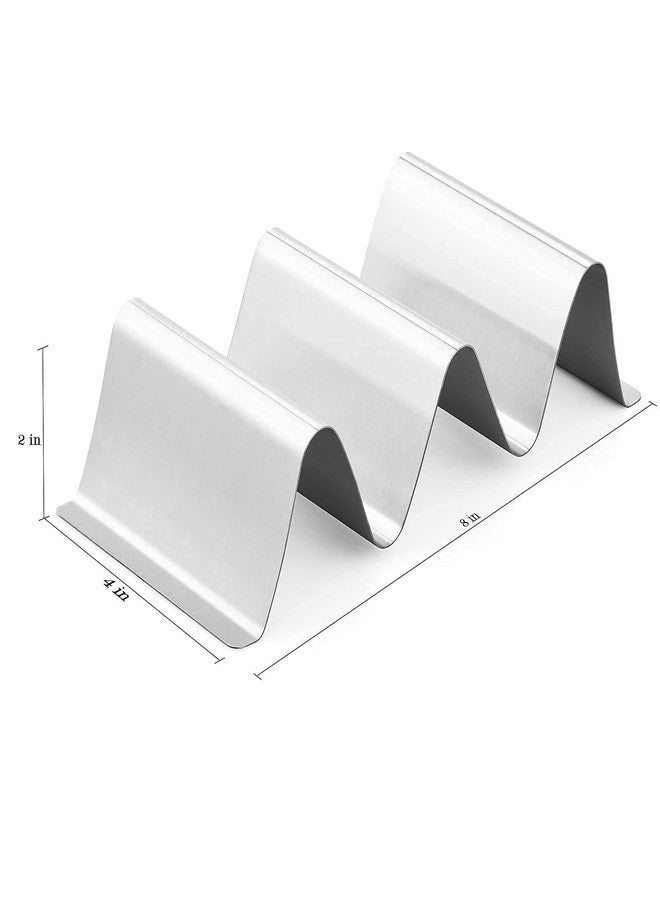RTT Stainless Steel Taco Holder Stand, Set of 6 - Stylish Rack Holds Up to 3 Tacos Each, Keeping Shells Upright - Oven, Grill and Dishwasher Safe - Image 5