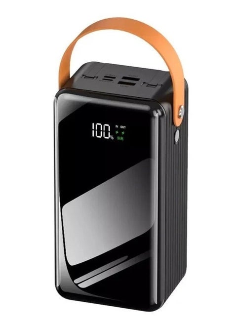 ELTRAZONE 50,000mAh Portable Power Bank with 2 Charging Cables, PD Port and 2 USB Ports Support Fast Charging BC404 /black