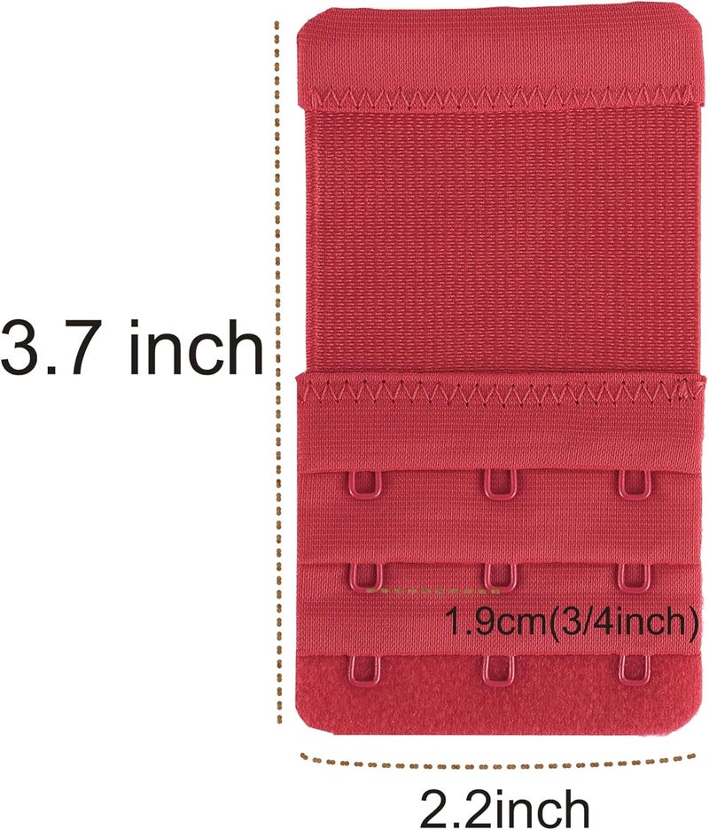 SAMGU Store Women's Bra Extenders 2 Hook / 3 Hook / 4 Hook / 5 Hook / 6 Hook, Soft Stretchy Back Bra Extension Strap - Image 3