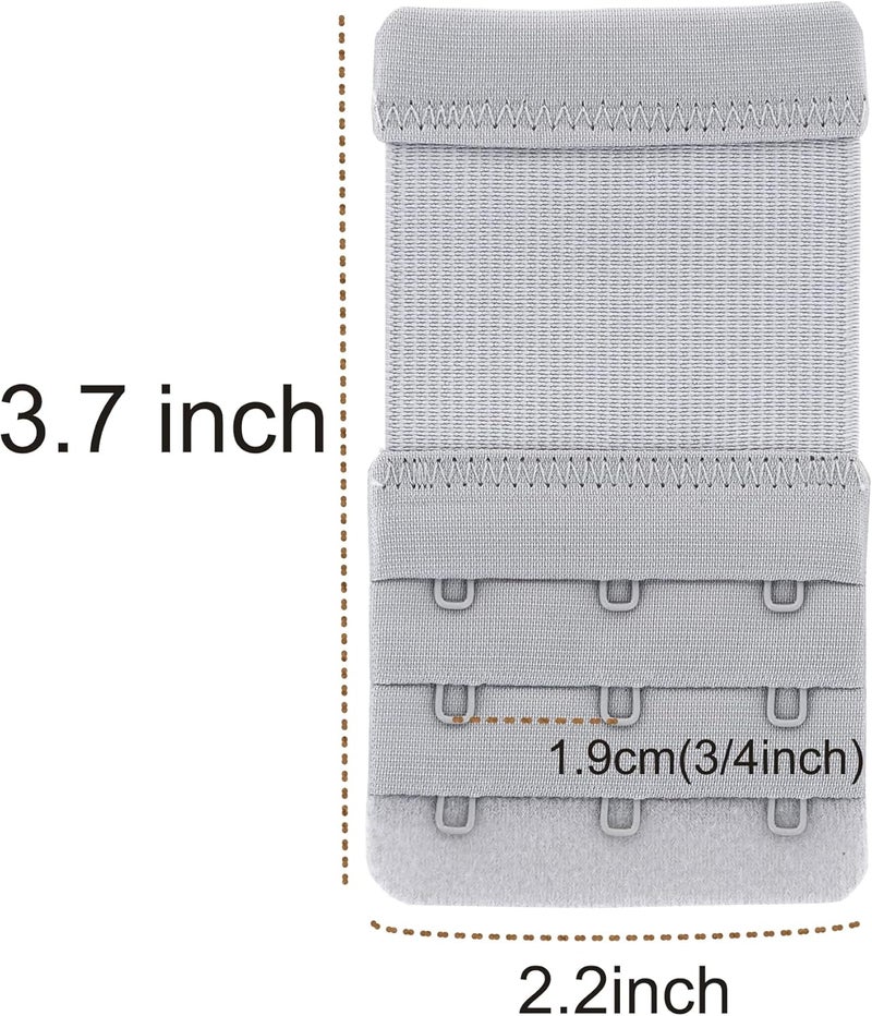 SAMGU Store Women's Bra Extenders 2 Hook / 3 Hook / 4 Hook / 5 Hook / 6 Hook, Soft Stretchy Back Bra Extension Strap - Image 2