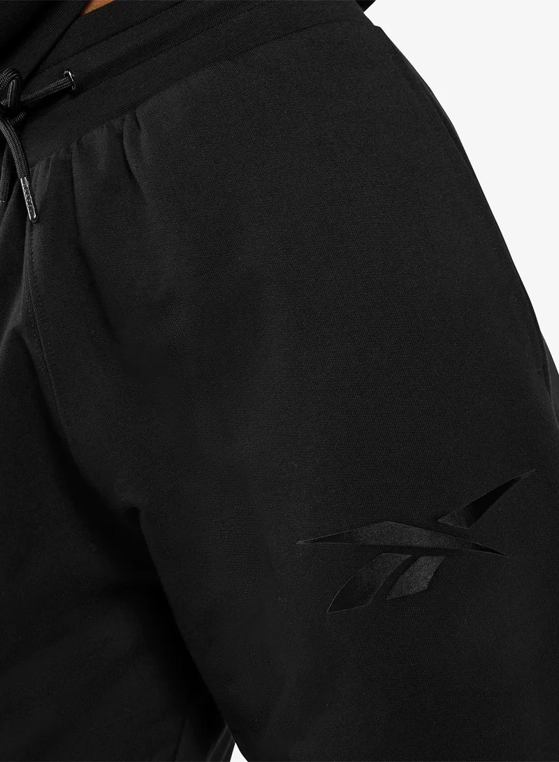 Reebok Black Satin Logo Jogger Pants for Women | Best Price UAE