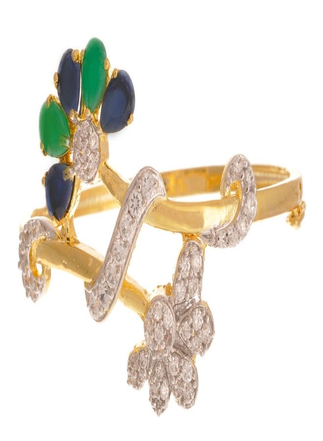 JFL Womens - Outstandingly Stunning Cz Diamond Gold Designer Kada,Valentine - Image 1