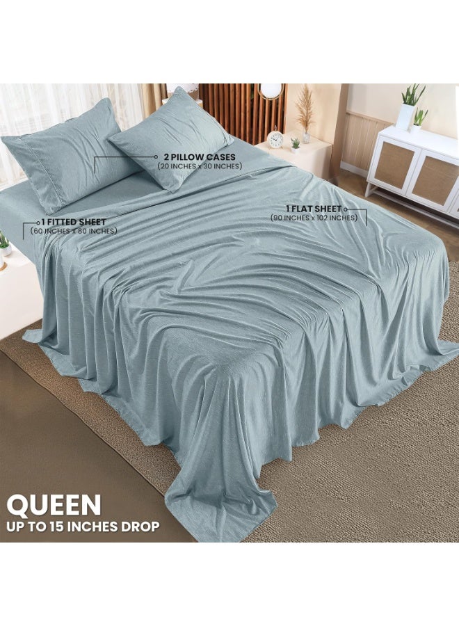 Utopia Bedding Queen Sheet Set â€“ 4 Piece Bed Sheets for Queen Size Bed, Soft and Breathable Microfiber, Includes 1 Fitted Sheet, 1 Flat Sheet and 2 Pillowcases (Heather Grey) - Image 5