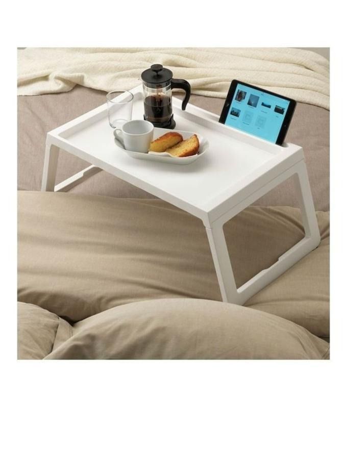 Folding Bed Table White - Image 1
