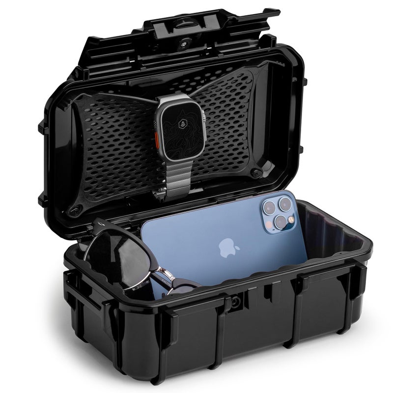 Evergreen 57 Waterproof Dry Box Protective Case - Travel Safe/Mil Spec/USA Made - for Cameras, Phones, Ammo Can, Camping, Hiking, Boating, Water Sports, Knives, & Survival (Black) - Image 1