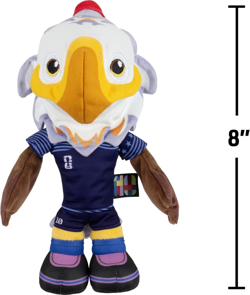 Jazwares FIFA® World Cup 2026 USA 8-Inch Plush - Official Clutch Bald Eagle Mascot with Blue Uniform, Soft Collectible Toy for Fans - Ages 3+ - Image 2