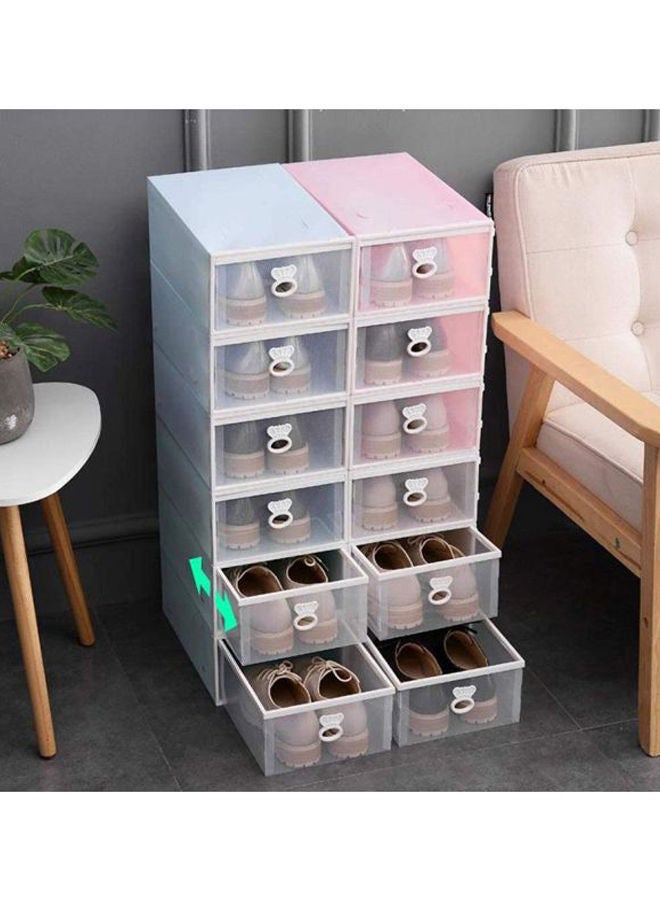 نيبمينينت طقم صناديق أحذية قابلة للتكديس مكون من 4 قطع أبيض 31x22x13سم - Image 3