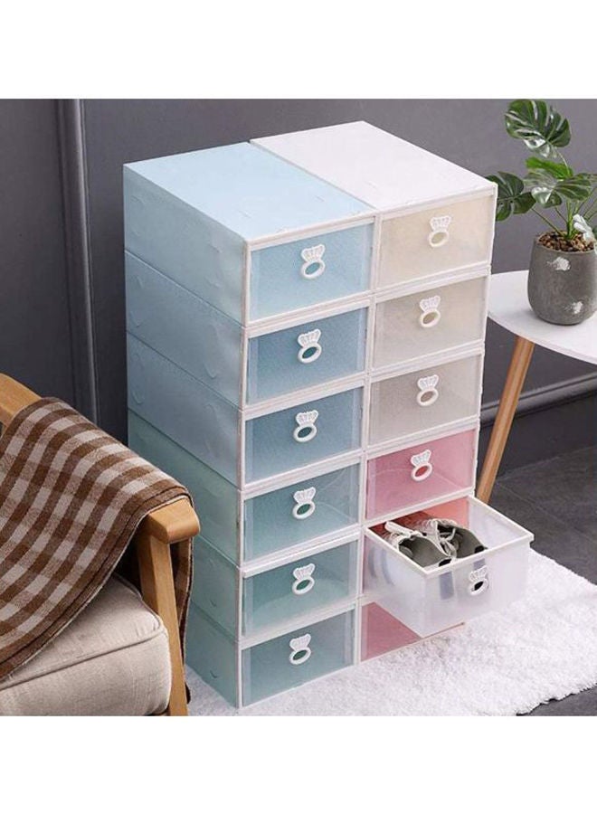 نيبمينينت طقم صناديق أحذية قابلة للتكديس مكون من 4 قطع أبيض 31x22x13سم - Image 4