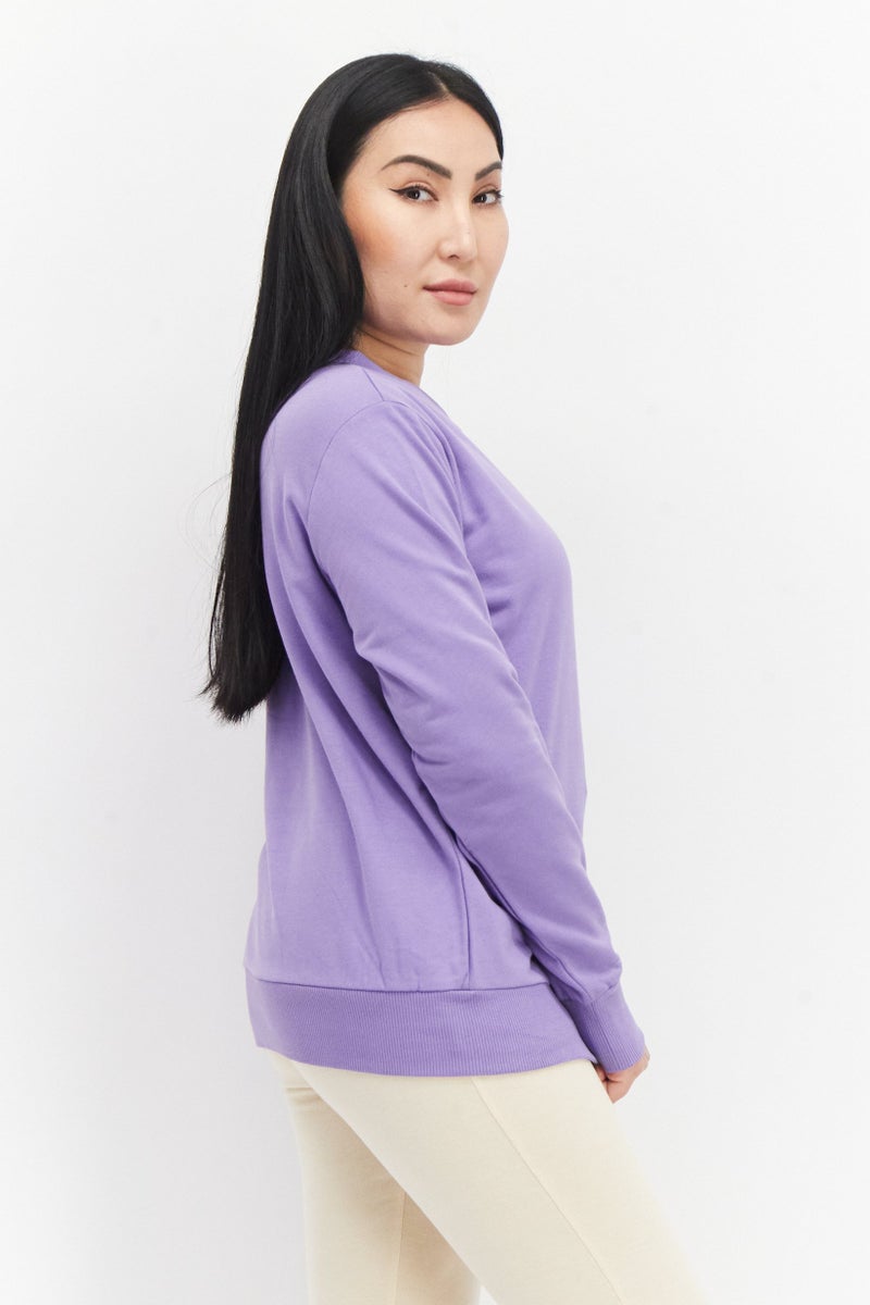 umbro سويت شيرت رياضي نسائي مناسب في الهواء الطلق، بنفسجي - Image 3