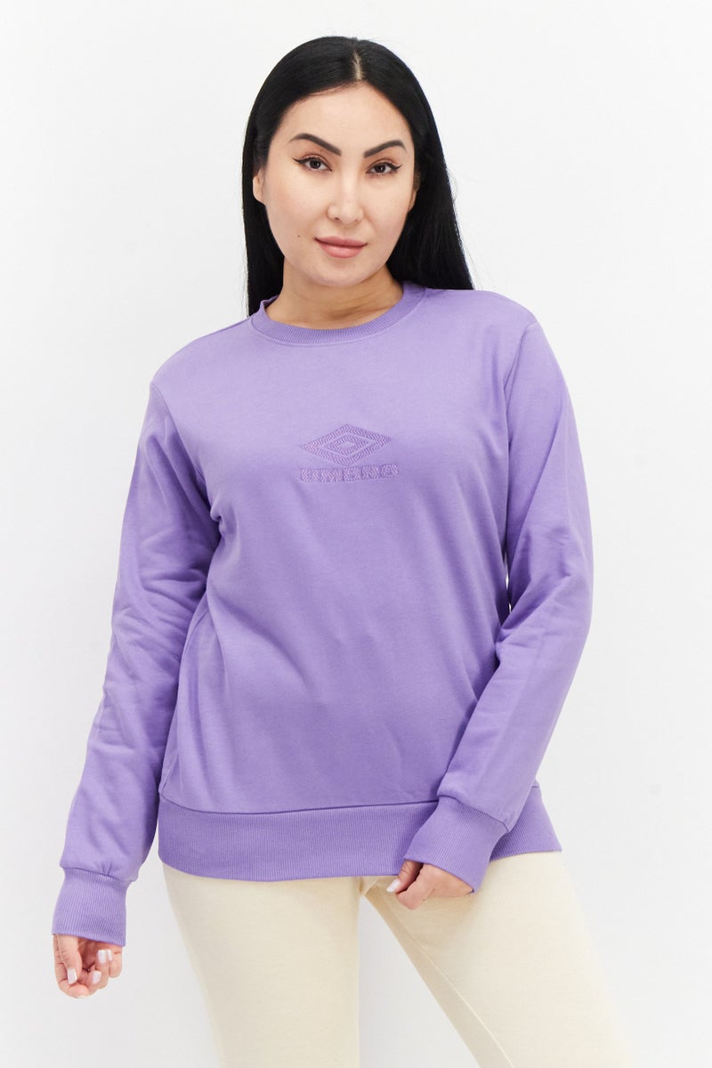 umbro سويت شيرت رياضي نسائي مناسب في الهواء الطلق، بنفسجي - Image 1
