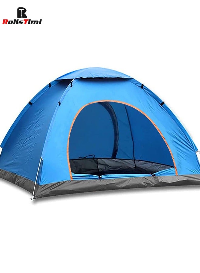 RollsTimi  Tent Outdoor Large Fully Automatic Single-Layer Tent 3-4 People's Anti-Storm rain Double Camping Tent 200x 200 x145cm  - Image 1