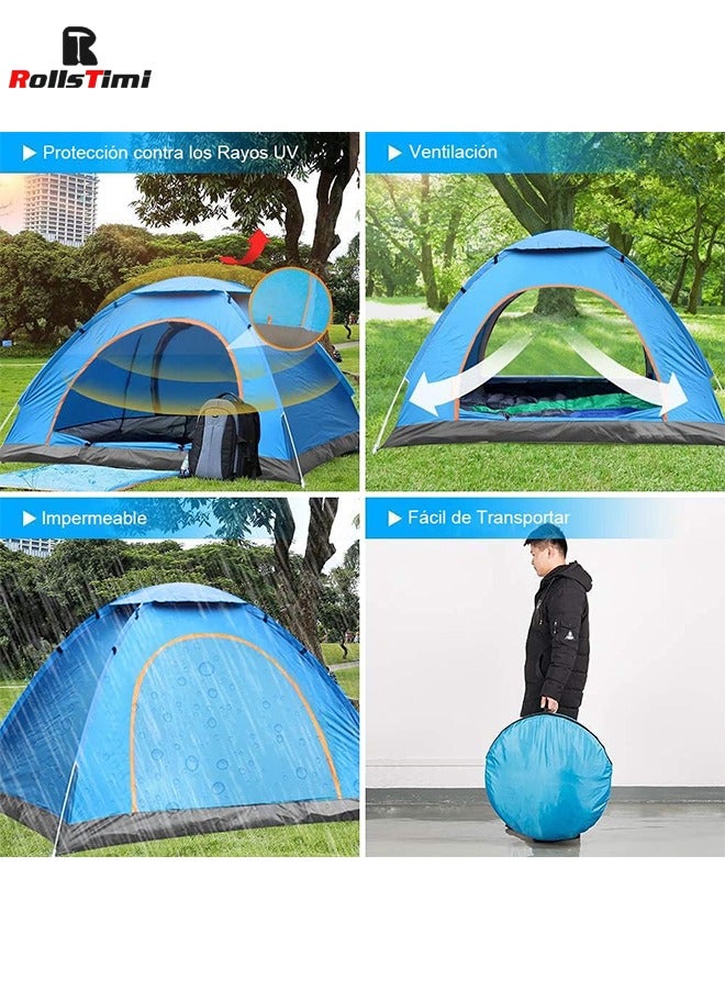 RollsTimi  Tent Outdoor Large Fully Automatic Single-Layer Tent 3-4 People's Anti-Storm rain Double Camping Tent 200x 200 x145cm  - Image 5