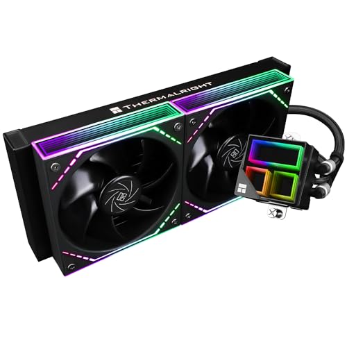 Thermalright Frozen Infinity 240 Black Liquid CPU Cooler,Double PWM Fans with 2000RPM,Desktop CPU Aio Cooler,for AM4/AM5&Intel LGA1150/1151/1200/2011/1700/1851,Infinity Mirror PC CPU Water Cooler - Image 1