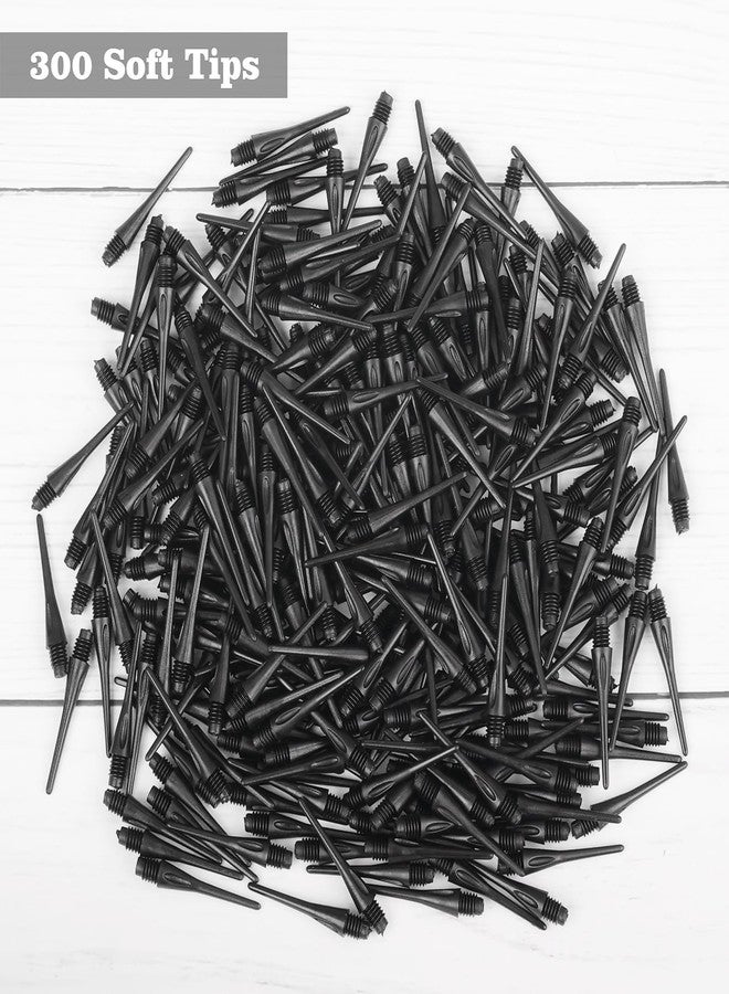 Deetenks Soft Dart Tips 300 Pack 2BA Thread Plastic Soft Tip Soft Dart Tips Dart Points Replacement Dart Accessories for Darts - Image 5