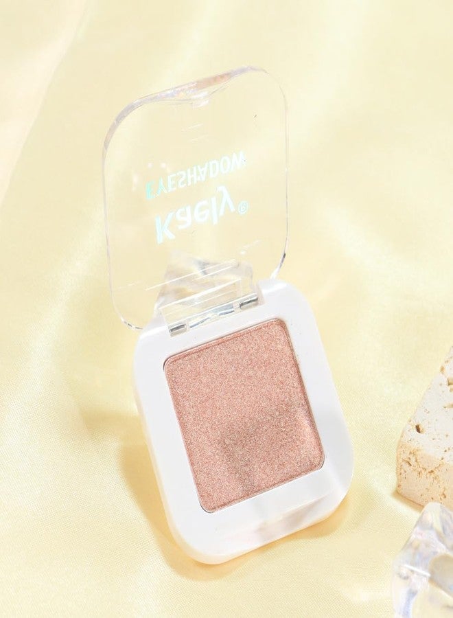 evpct Champagne Shimmer Single Eye shadow Palette Makeup for Older Women, Glitter Sparkly Cream Eye Shadow Palette Brightener Makeup for Older Women, High Pigment Waterproof Monochrome Mini Eyeshadow - Image 5