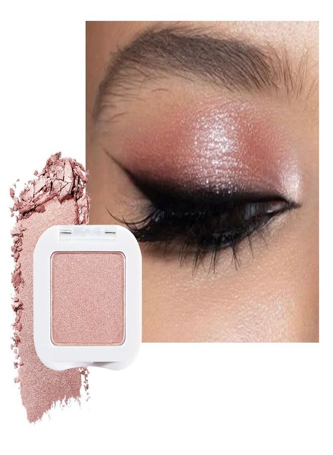 evpct Champagne Shimmer Single Eye shadow Palette Makeup for Older Women, Glitter Sparkly Cream Eye Shadow Palette Brightener Makeup for Older Women, High Pigment Waterproof Monochrome Mini Eyeshadow - Image 1