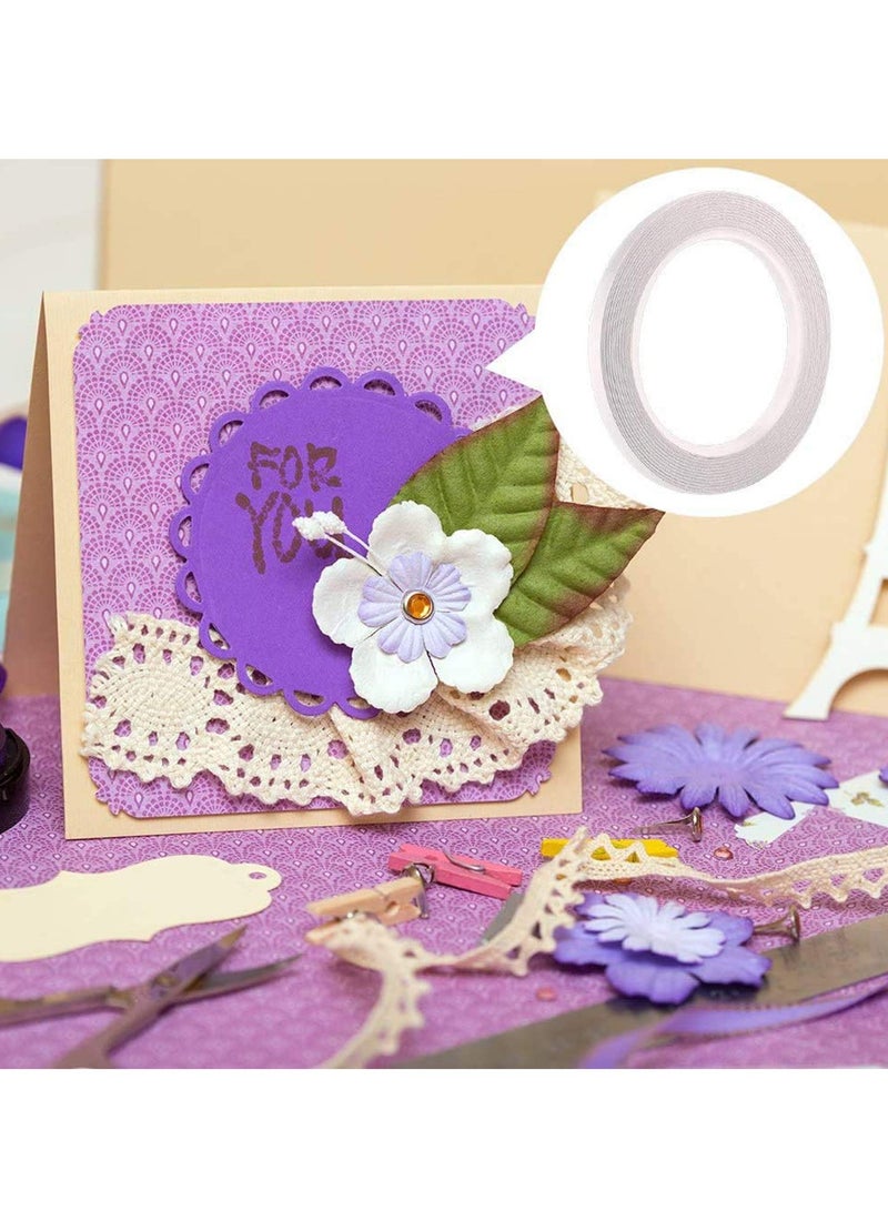 3 Rolls White Double Sided Tape Adhesive Sticky for Scrapbook DIY Craft Projects Card Making Office School Stationery Supplies - Image 3