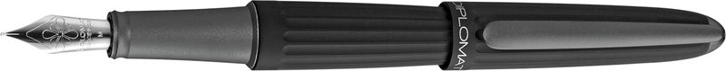 Diplomat - Aero - Fountain Pen in Stainless Steel - Medium - Black - Resistant and Elegant - High End - 5 Years Warranty - Image 1