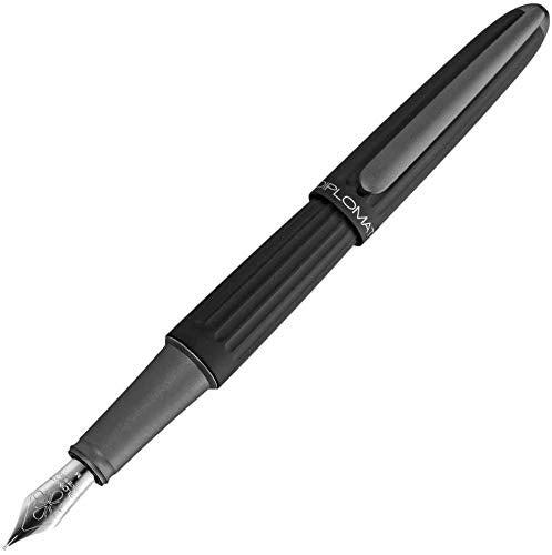Diplomat - Aero - Fountain Pen in Stainless Steel - Medium - Black - Resistant and Elegant - High End - 5 Years Warranty - Image 3