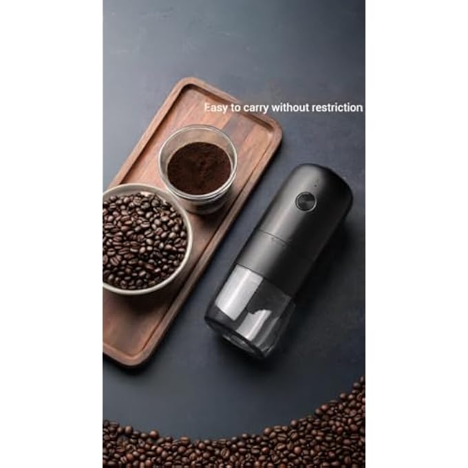 Honwor Rechargeable Coffee Grinder With Adjustable Settings  Portable  Easy To Use For Fresh Brews 80 X 80 X186Mm - Image 3