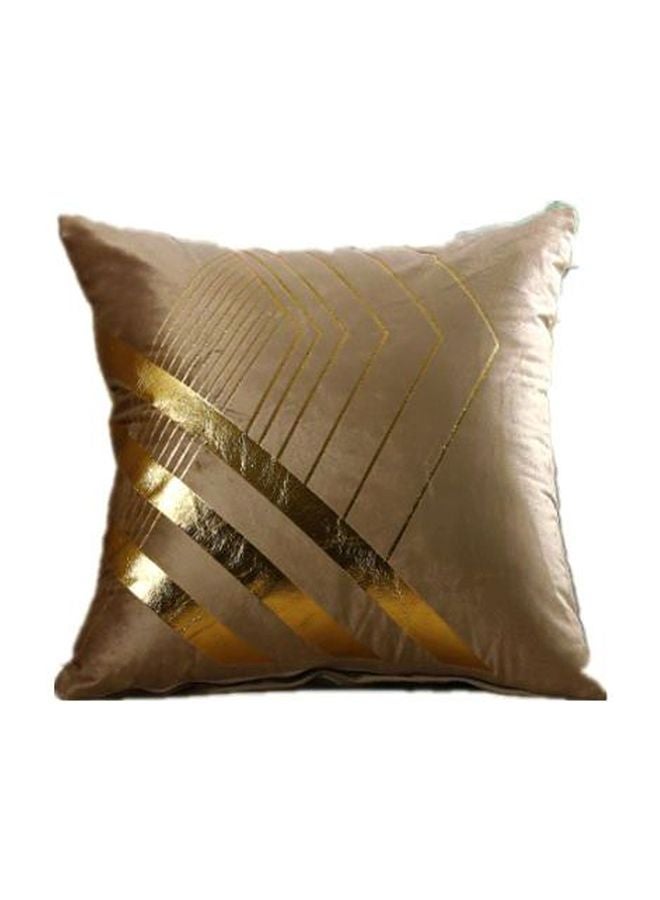 إسكدنيا غطاء وسادة بطبعة هندسية ذهبي 45x45سم - Image 1