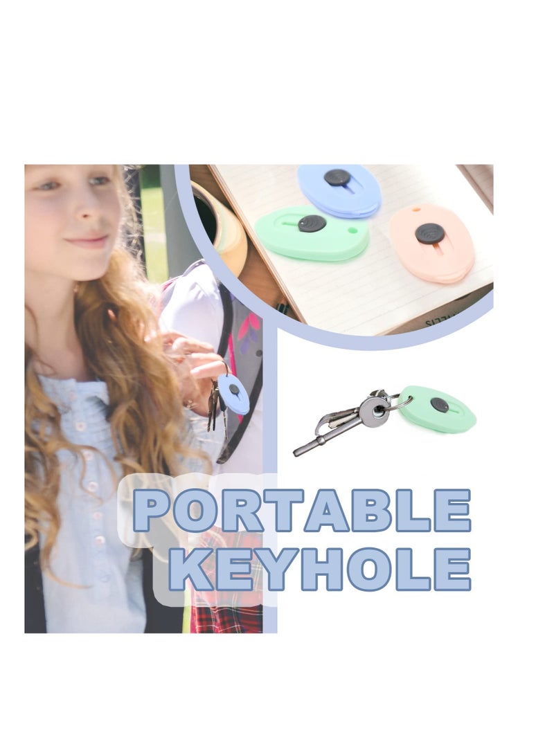 SYOSI Mini Ceramic Box Cutter, 3pcs Safety Package Box Opener, Retractable Utility Knife Ceramic Blades with Keychain Hole (Pink Green Blue) - Image 2