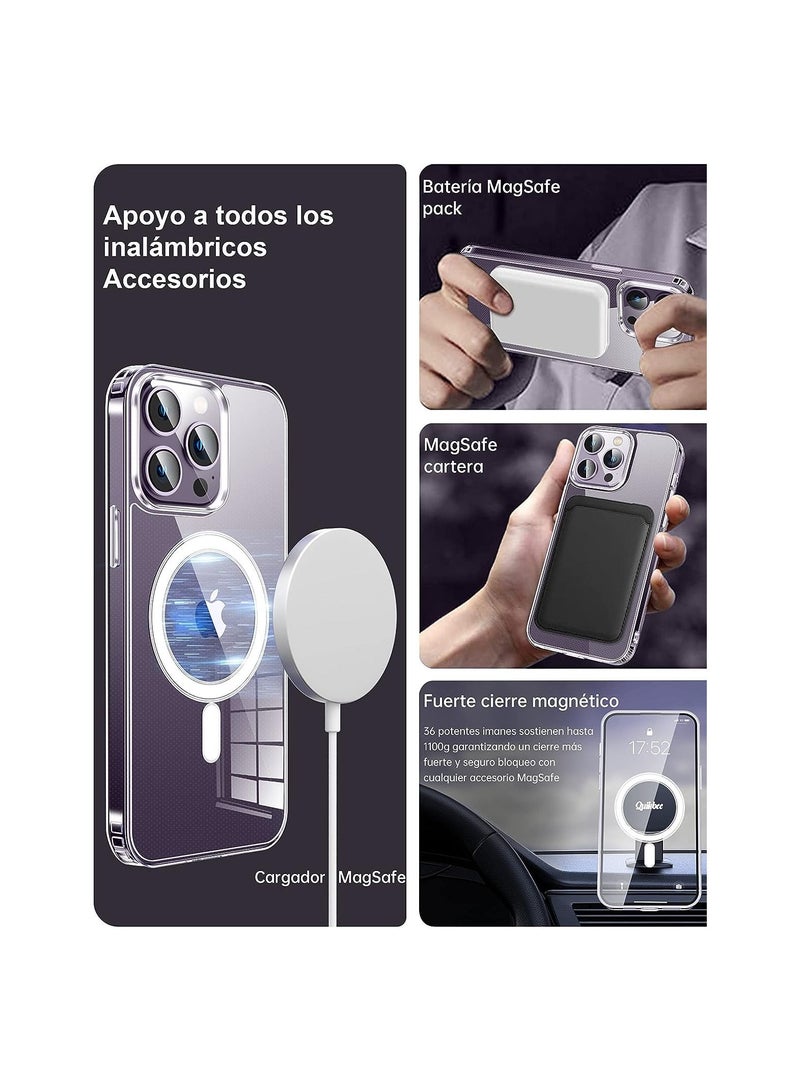 Back Case Magsafe Compatible with iPhone 15 Clear  - Image 2