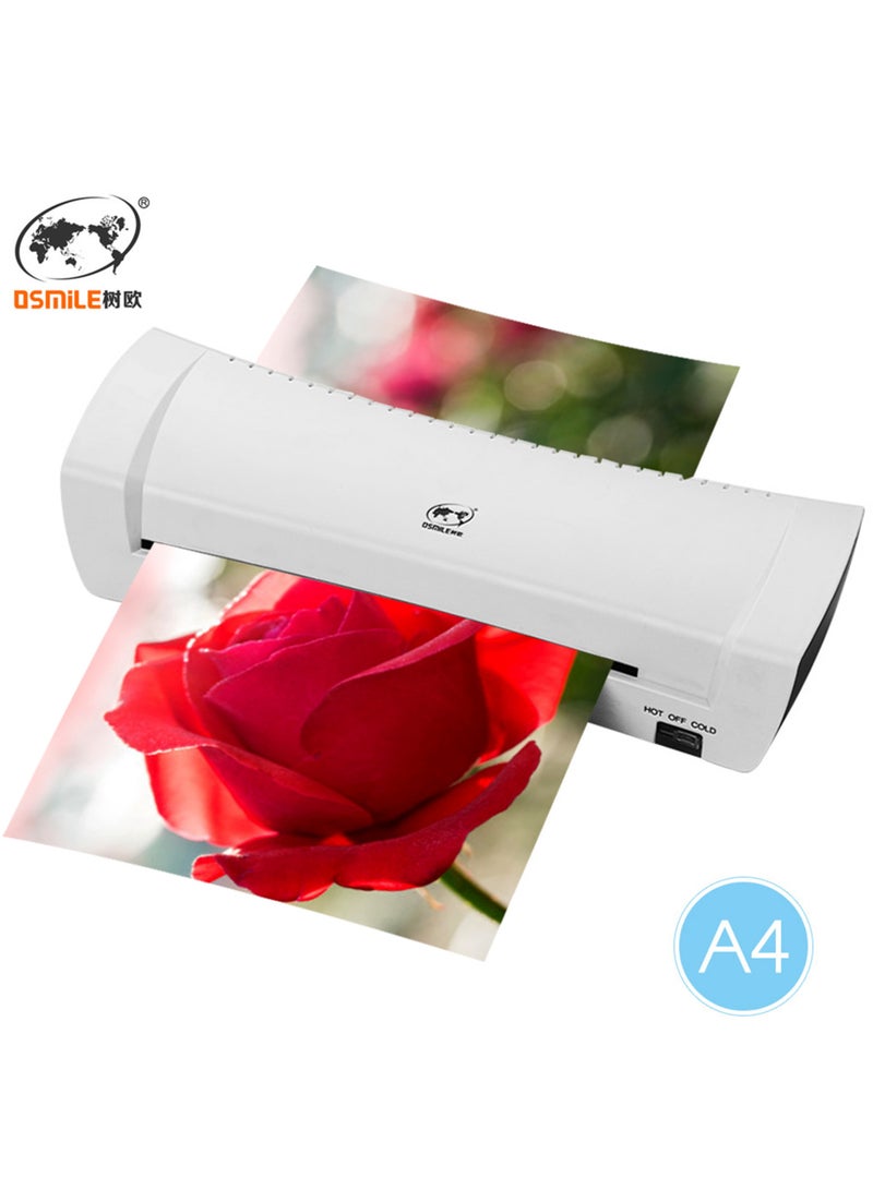 OSMILE SL200 Laminator Machine Hot and Cold Laminating Machine Two Rollers A4 Size for Document Photo Picture Credit Card Home School Office Electronics Supplies - Image 1