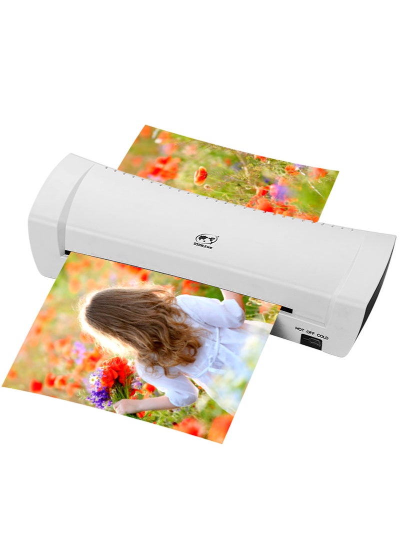 OSMILE SL200 Laminator Machine Hot and Cold Laminating Machine Two Rollers A4 Size for Document Photo Picture Credit Card Home School Office Electronics Supplies - Image 2