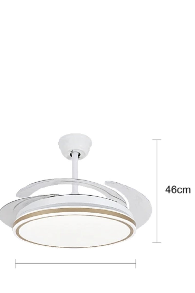 Ceiling Fan With Folding Blades With 3 Modes Light And Remote Noiseless - Image 2