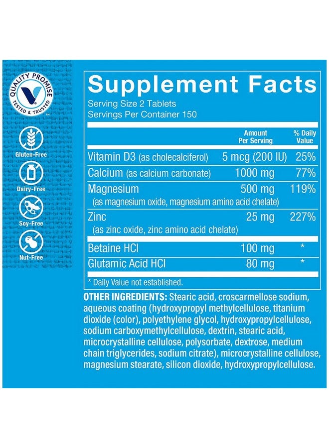 The Vitamin Shoppe Calcium-Magnesium-Zinc with Vitamin D - Supports Healthy Bones (300 Tablets) - Image 3