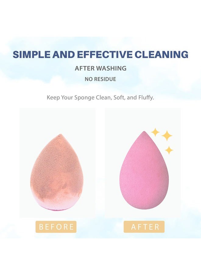 Clean-n-Fresh 17.6 أونصة سائلة منظف فرش المكياج للفرش، الإسفنج والباوف، منظف شامبو غسيل عميق - Image 5