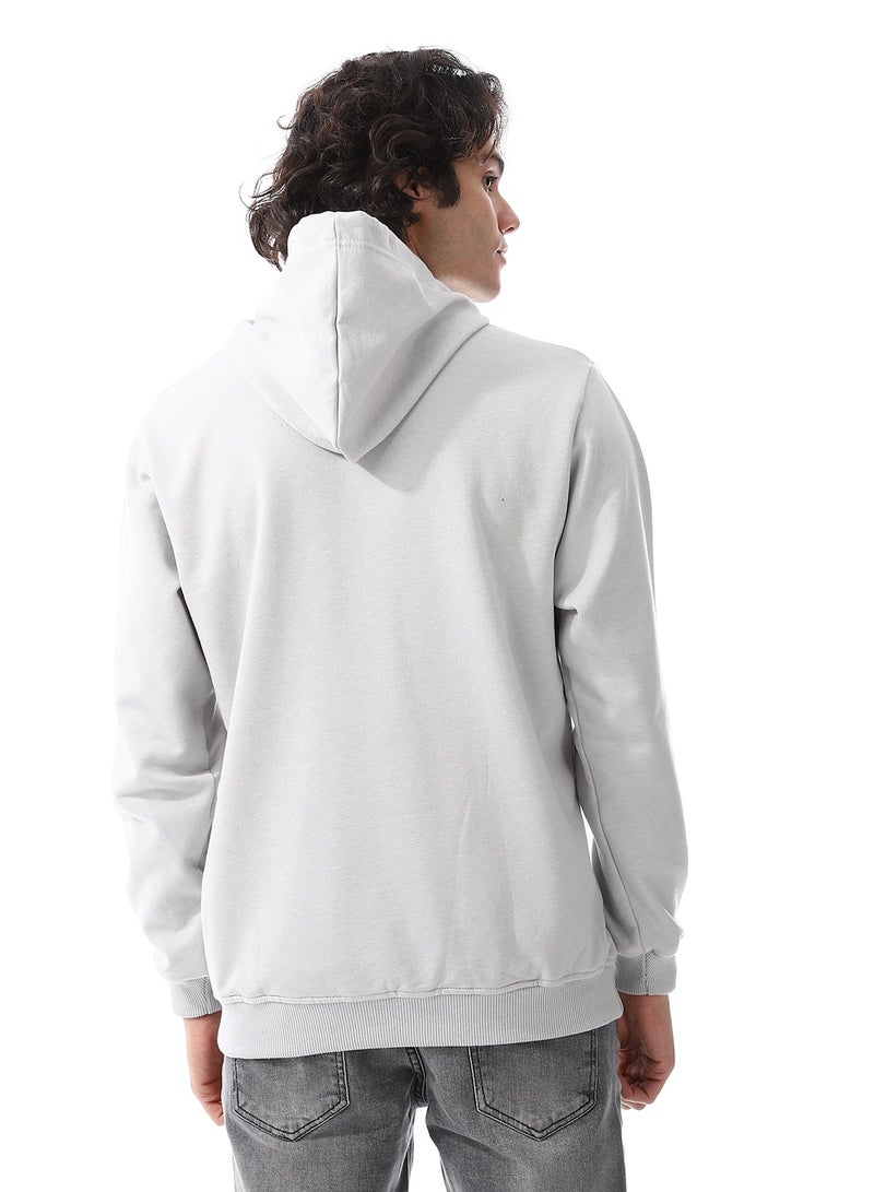 Andora Light Grey Long Sleeves Fleeced Hoodie_Light Grey - Image 2
