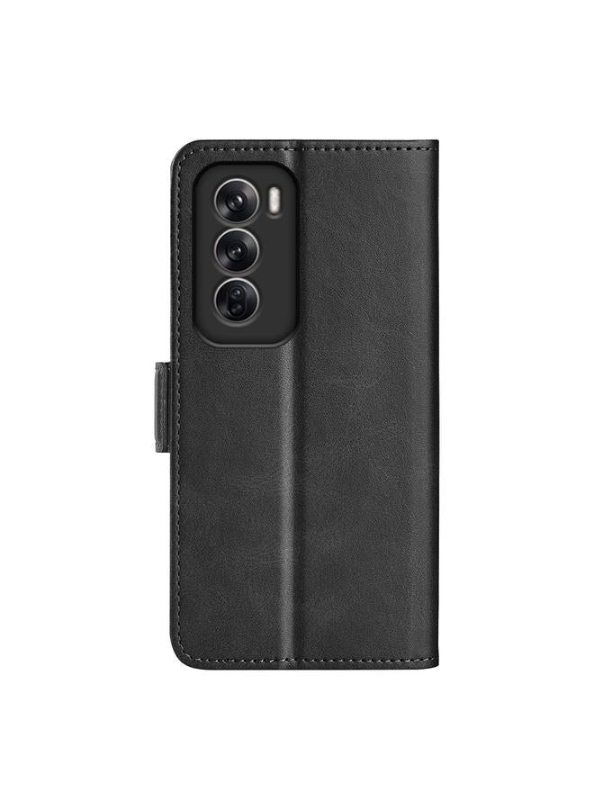 erorex Case For OPPO Reno12 5G Global Dual-side Magnetic Buckle Horizontal Flip Leather Phone Case - Image 3