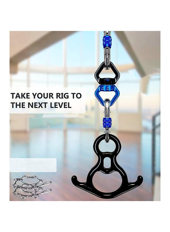 Aerial Silks + Yoga Hammock (Professional Grade) Includes Premium Aerial Nylon Tricot Fabric Silks, Full Rigging Hardware and Easy Set-up Guide(PURPLE) - Image 5