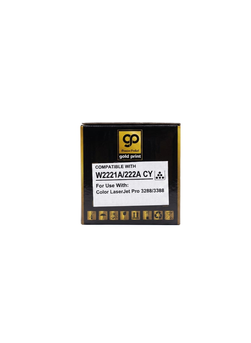 طباعة الذهب Gold Print Premium Toner Cartridge W2221A/222A Cyan Compatible For HP Color LaserJet Pro 3288, 33, Toner: Refined toner is infinitely close to original toner to achieve high color printing. - Image 3