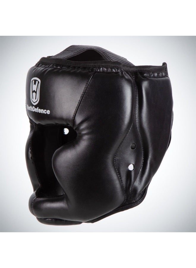 Boxing Headgear for Adults Kids, Safety Head Guard,Brace Head Protection,PU Leather Boxing Helmet for Traning Kickboxing MMA Muay Thai Sparring Martial Arts Karate Taekwondo（S） - Image 5