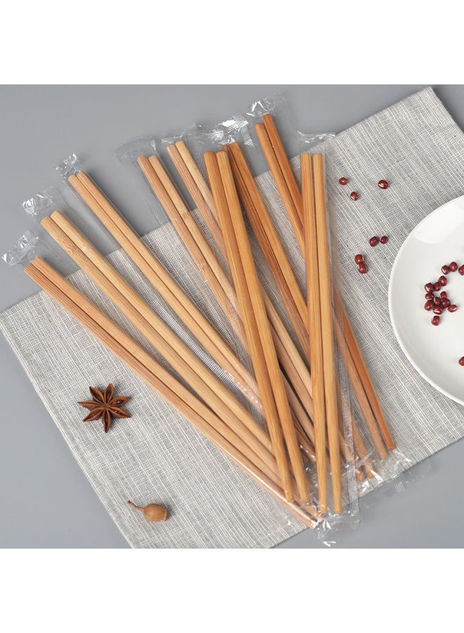 Carbonized Knotless Bamboo Chopsticks Public Chopsticks Hotel Chopsticks Catering Take-out Lunch Set With Chopsticks-Specifications:6.5*6*24 Carbonized Belt Section (Square One 3600 Double)  - Image 2