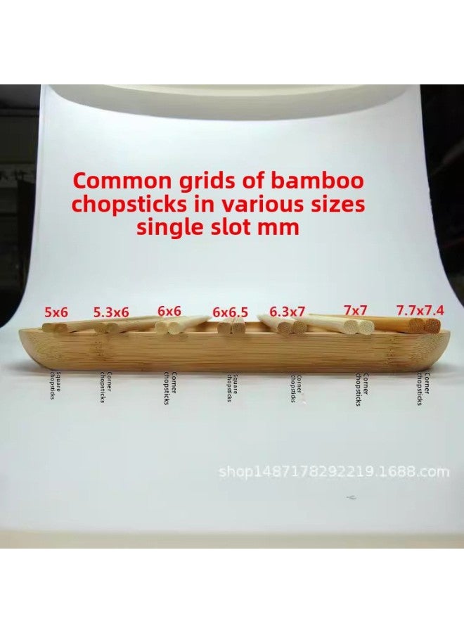 Carbonized Knotless Bamboo Chopsticks Public Chopsticks Hotel Chopsticks Catering Take-out Lunch Set With Chopsticks-Specifications:6.5*6*24 Carbonized Belt Section (Square One 3600 Double)  - Image 3