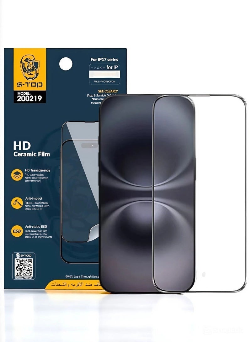 اس-توب واقي شاشة نانو لـ آيفون 13/13 برو/ و آيفون 14 ( iPhone 13/13 Pro/14) مضاد للكسر و الخدش و بوضوح عالي UHD لجوال  من S-TOP, حماية قصوى للشاشة من الخدوش والكسر - Image 1