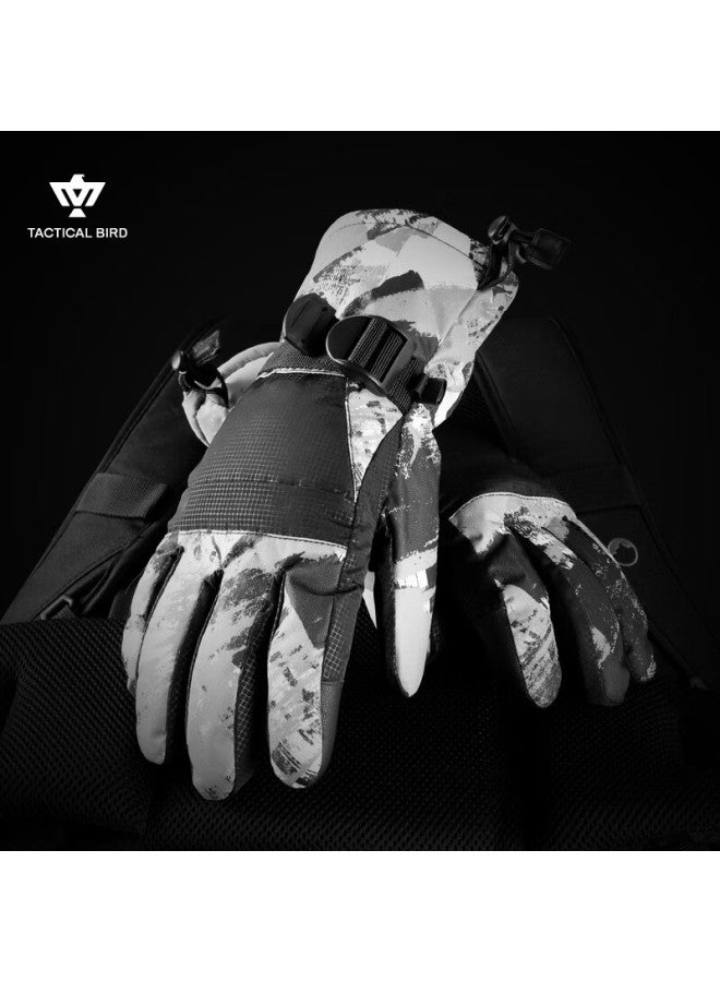 Tactical Bird Zhanshuniao Winter Thickened Warm Ski Gloves For Men, Large Size, For Northeast, Cycling, Electric Bike, Cold Protection - Image 2