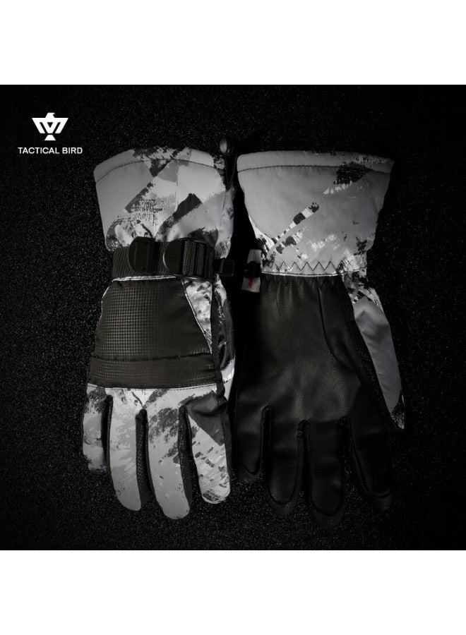 Tactical Bird Zhanshuniao Winter Thickened Warm Ski Gloves For Men, Large Size, For Northeast, Cycling, Electric Bike, Cold Protection - Image 4