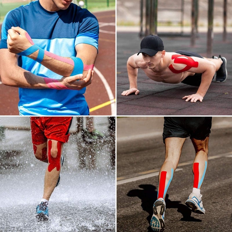 Luckam Kinesiology Tape, 2Pcs Waterproof Latex Free Sports Athletic Muscle Tape for Pain Relief & Injury Prevention, Ideal for Knees, Shoulders & Active Lifestyles - Image 2