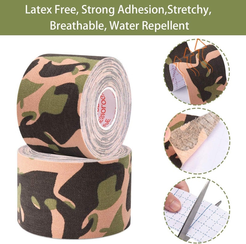 Luckam Kinesiology Tape, 2Pcs Waterproof Latex Free Sports Athletic Muscle Tape for Pain Relief & Injury Prevention, Ideal for Knees, Shoulders & Active Lifestyles - Image 5