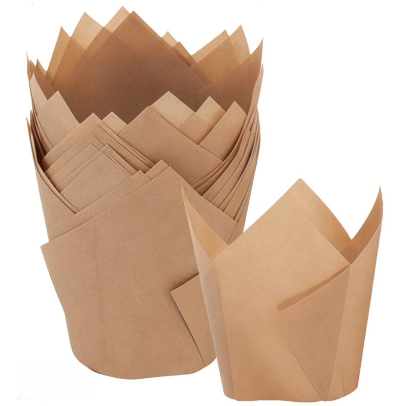 300 Food Safe Greaseproof Baking Paper Cups Jumbo Cupcake Liners High Temperature Muffin Cake Liners - Image 2