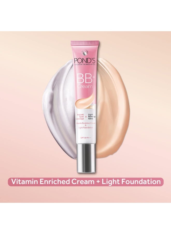 POND'S BB+ Cream, Instant Spot Coverage + Light Make-up Glow, Ivory 18g - Image 4